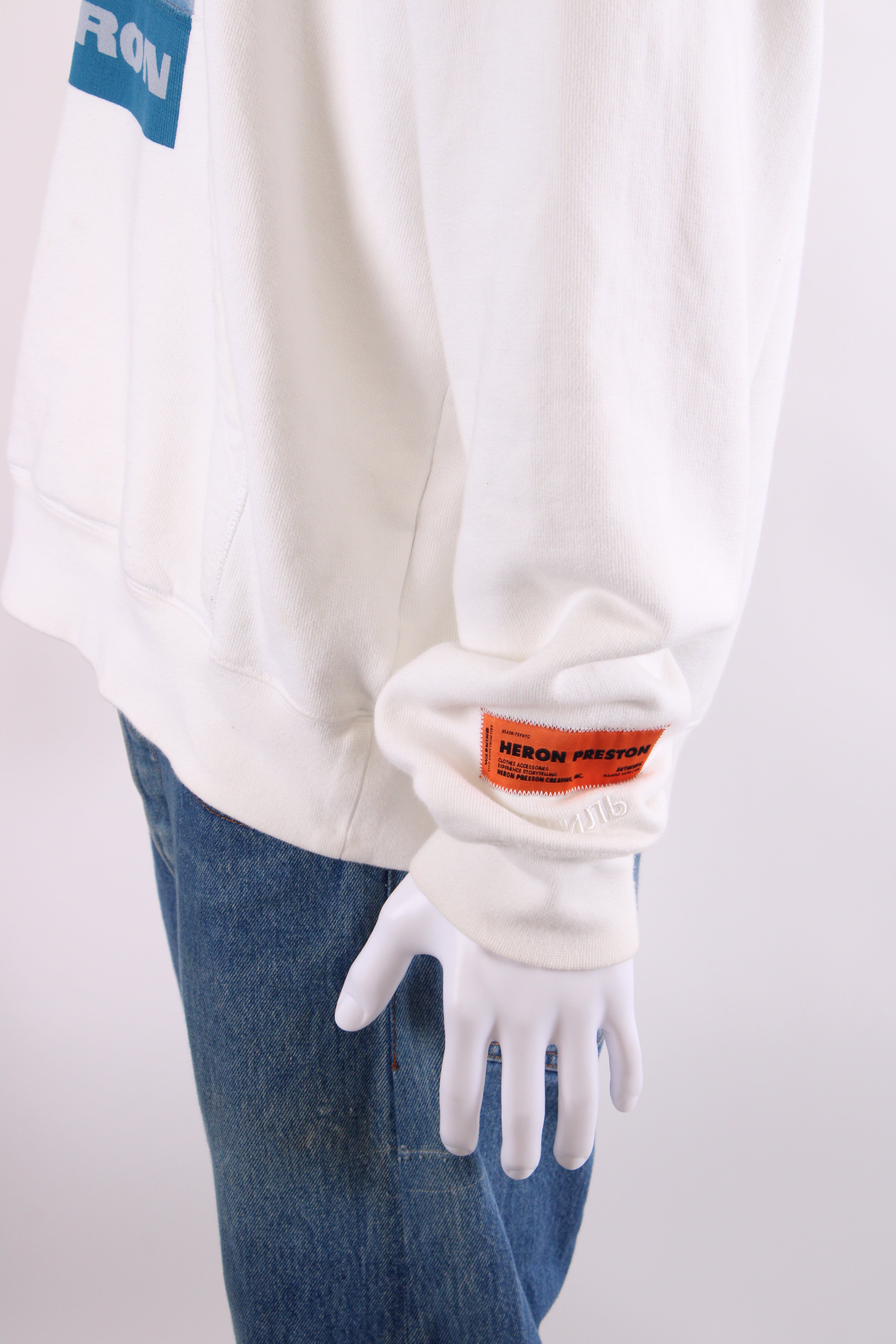 Heron Preston Blue Halo Hoodie White L