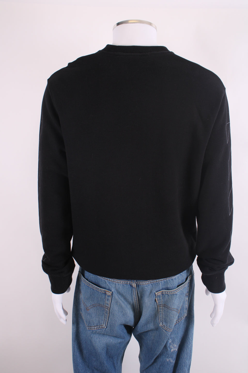 Off White Logo Sleeve Sweatshirt Black M