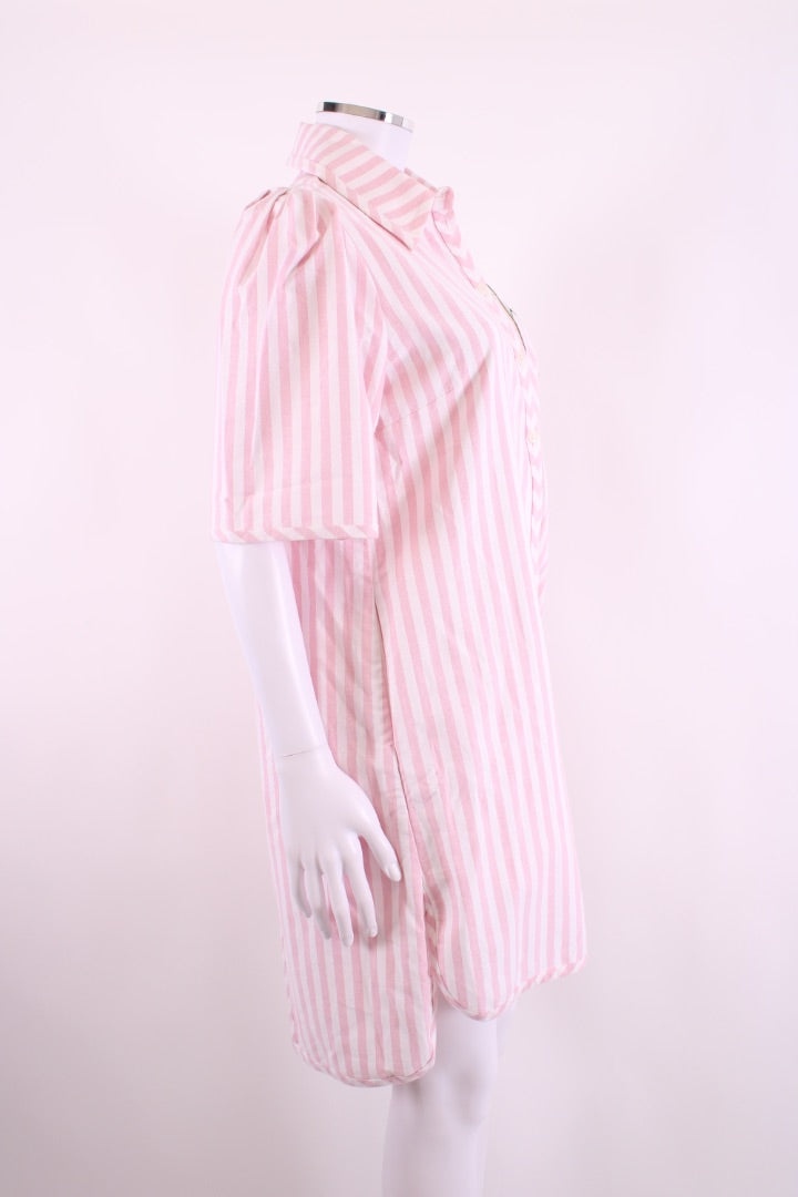 Suzannah S/S Stripe Mini Dress & Shorts Pink/ White 10