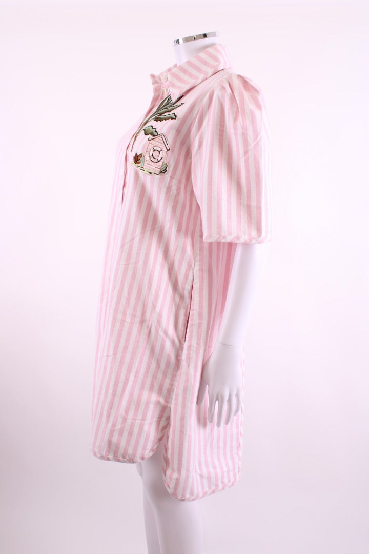 Suzannah S/S Stripe Mini Dress & Shorts Pink/ White 10