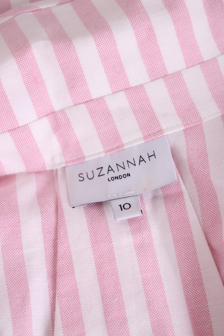 Suzannah S/S Stripe Mini Dress & Shorts Pink/ White 10