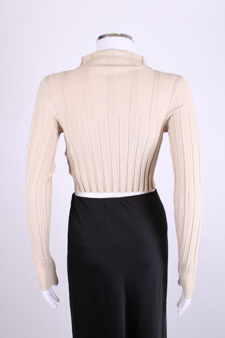 Jacquemus L/S Ribbed Top Beige 6
