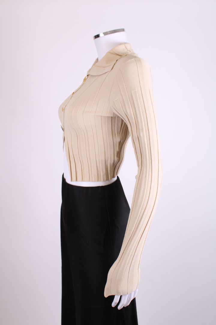 Jacquemus L/S Ribbed Top Beige 6