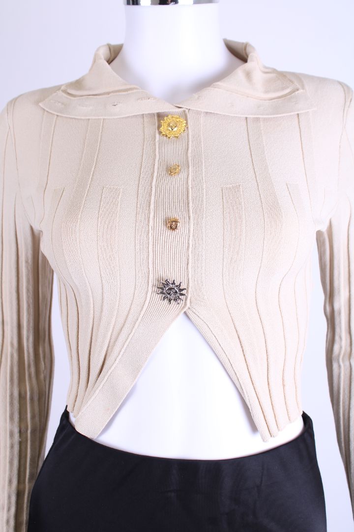 Jacquemus L/S Ribbed Top Beige 6