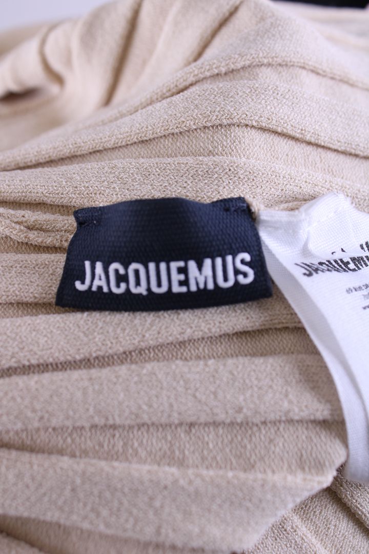 Jacquemus L/S Ribbed Top Beige 6