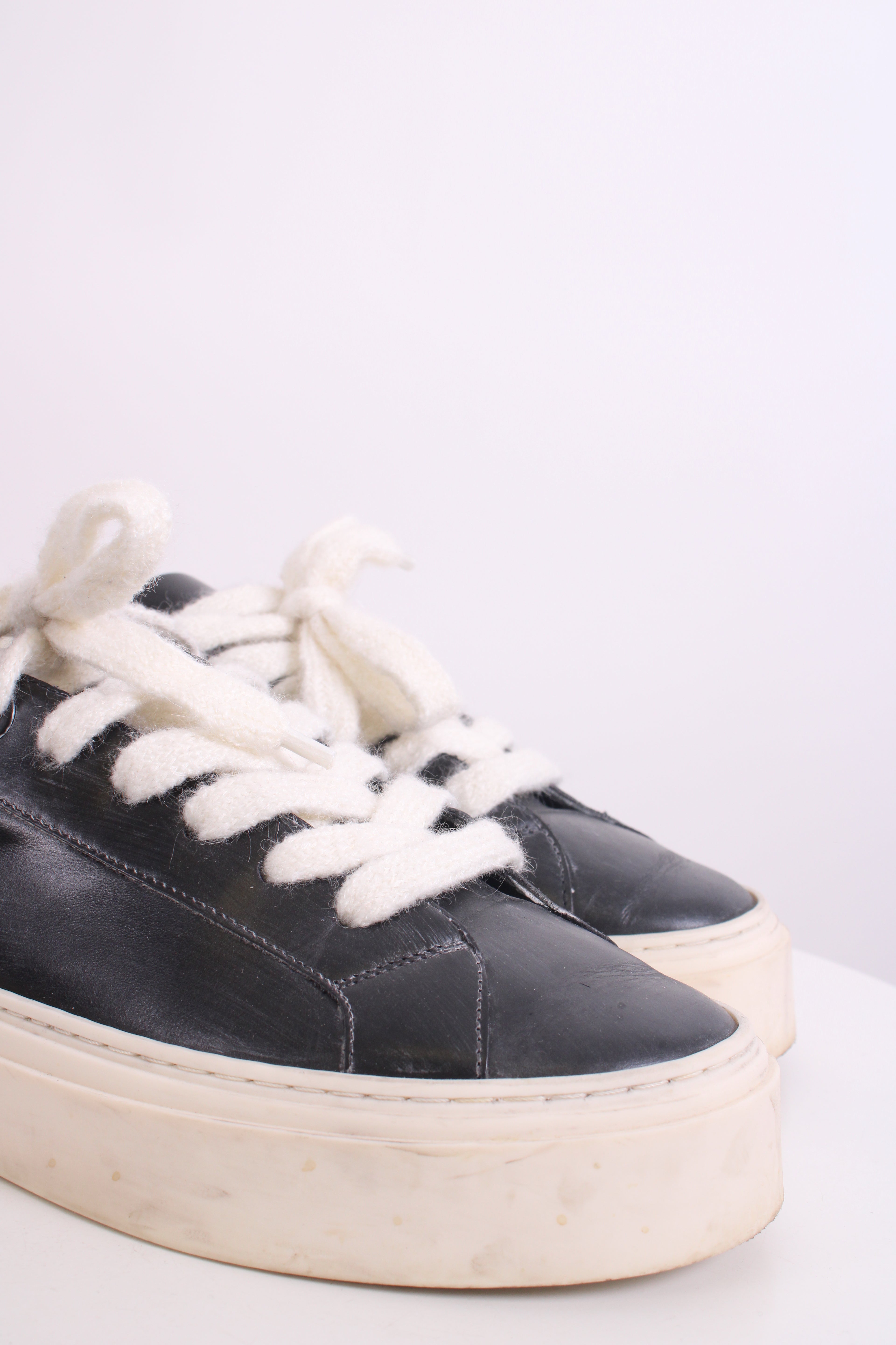 Cole Buxton Wilson Leather Trainers Black 44
