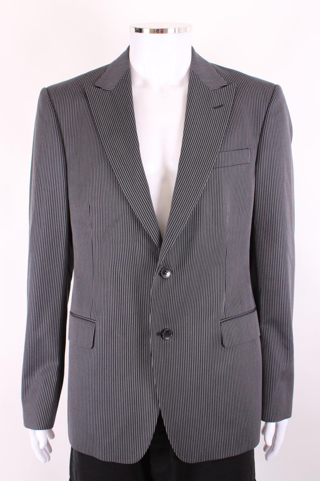 Gucci Stripe Blazer Grey/ Black 52