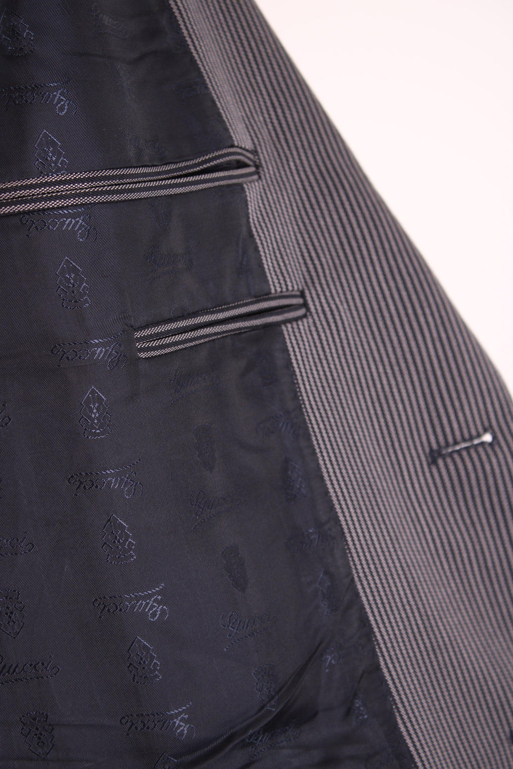 Gucci Stripe Blazer Grey/ Black 52