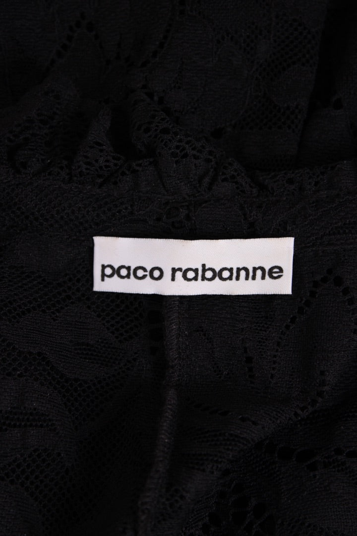 Paco Rabanne S/S Lace Top Black 10