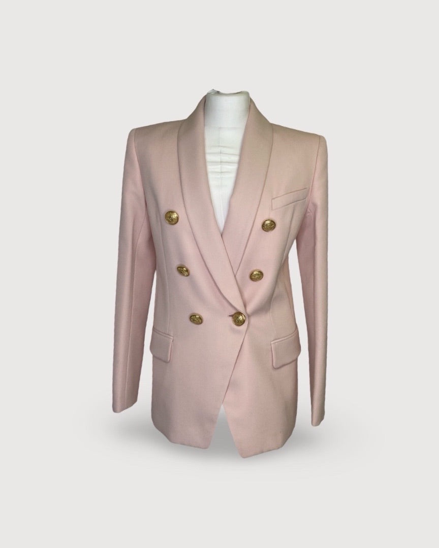 Blush Pink Balmain Blazer, 10