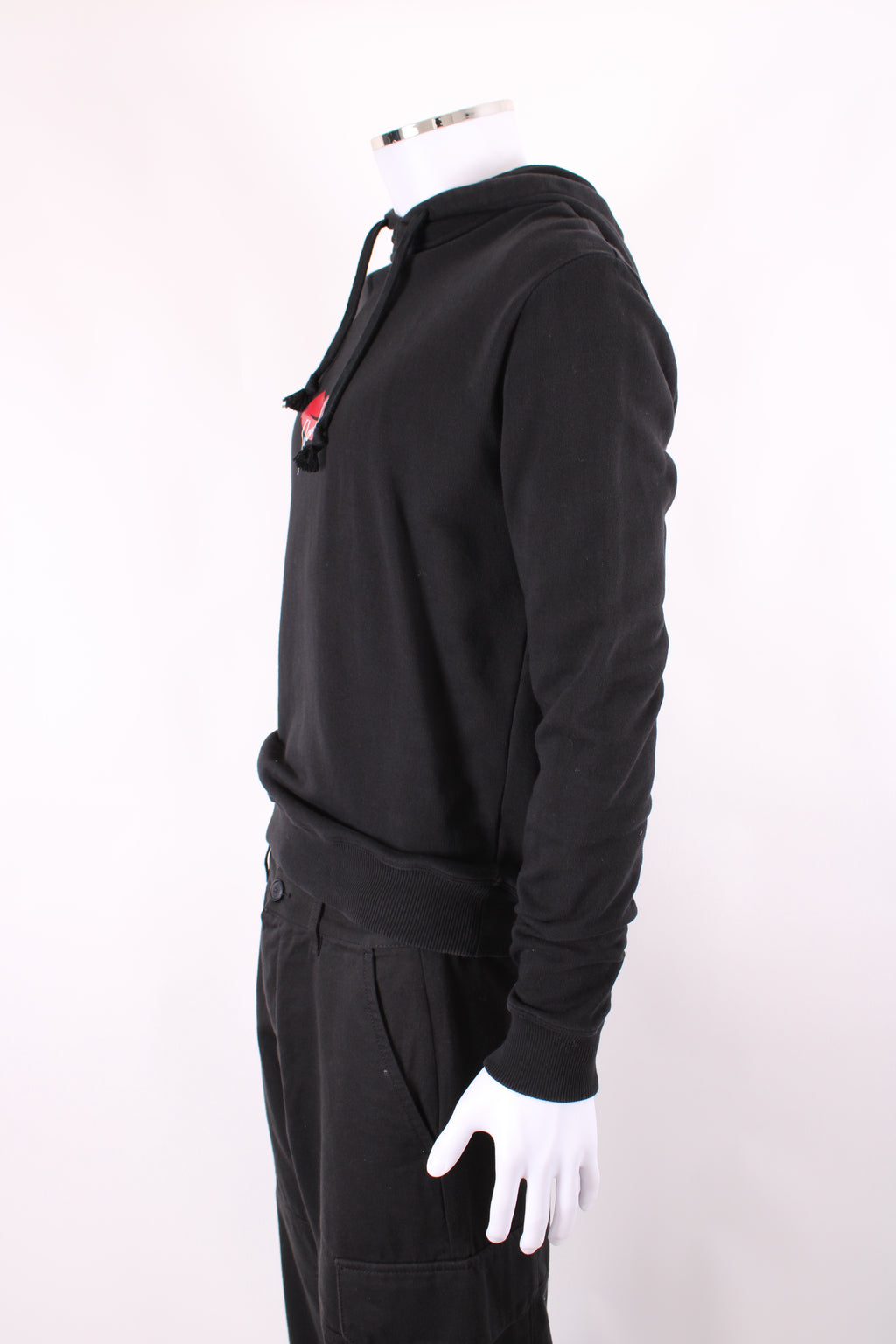 Saint Laurent Slogan Hoodie Black L