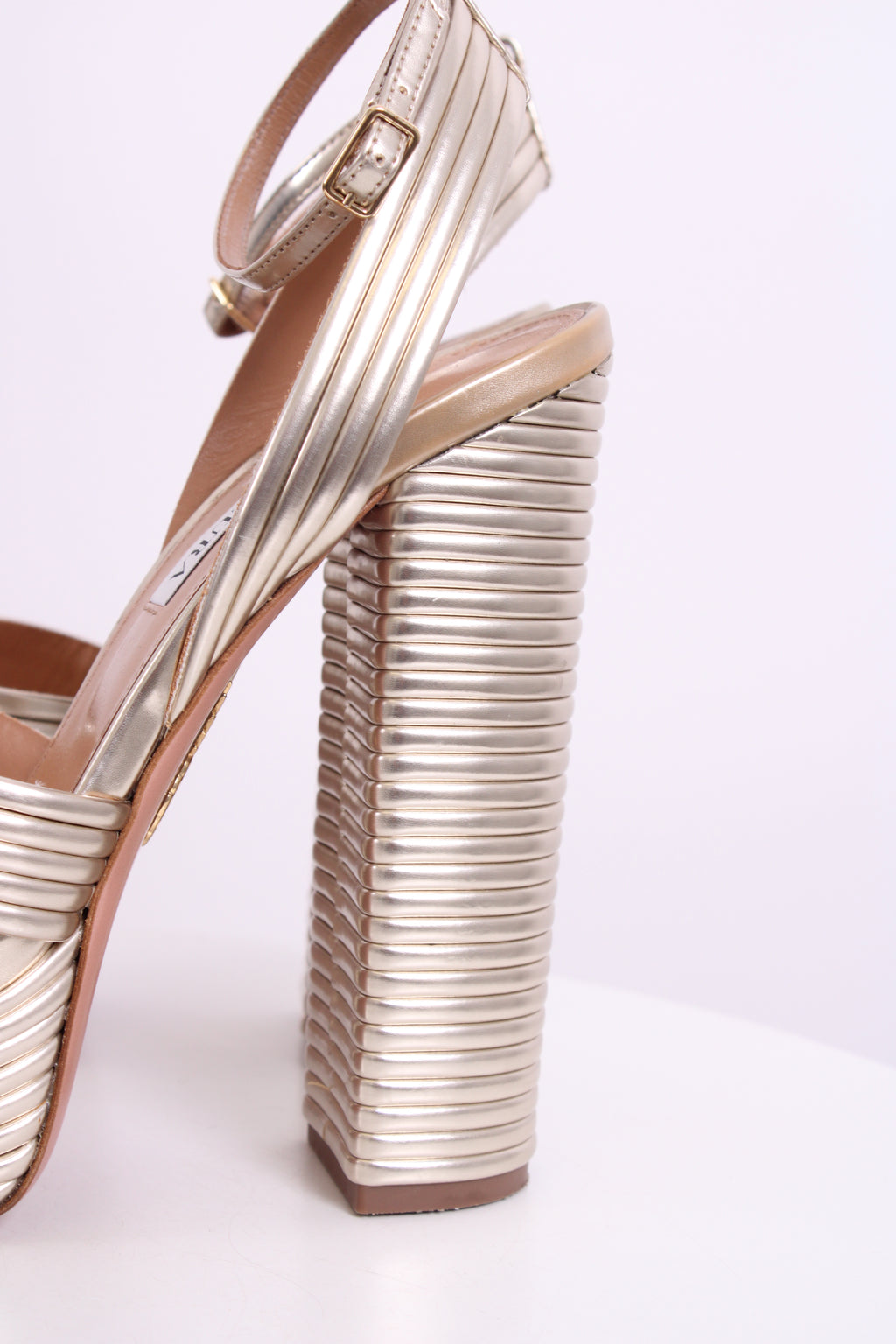 Aquazzura Sundance Platform Heels Gold 39