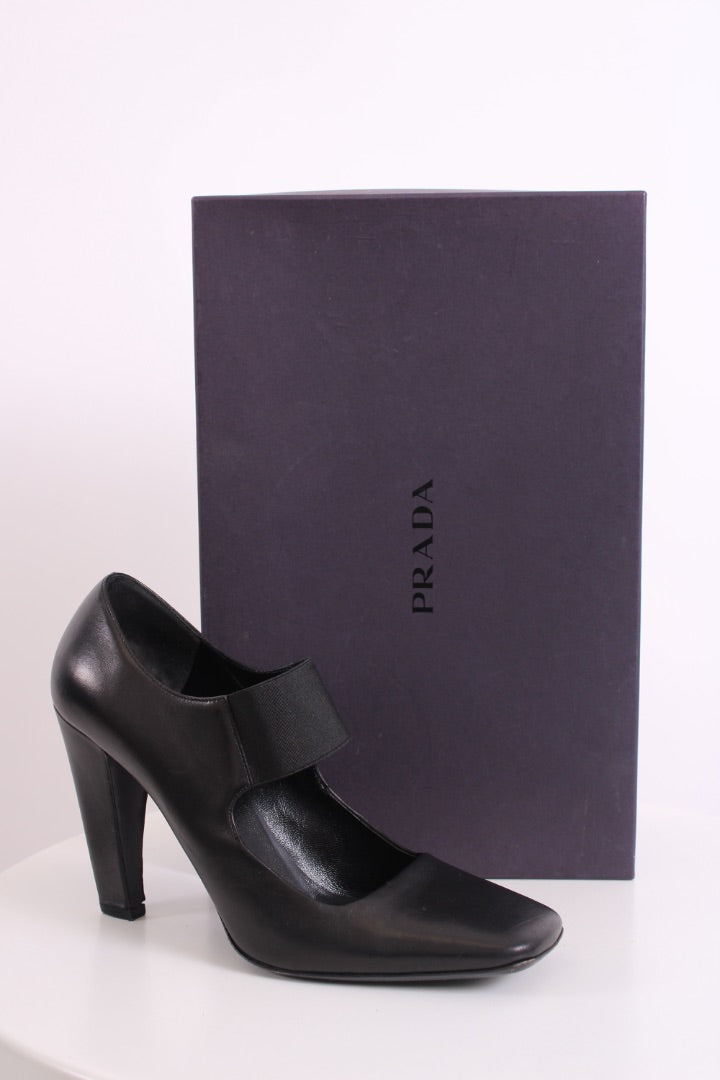 Prada Mary Jane Heels Black 39.5