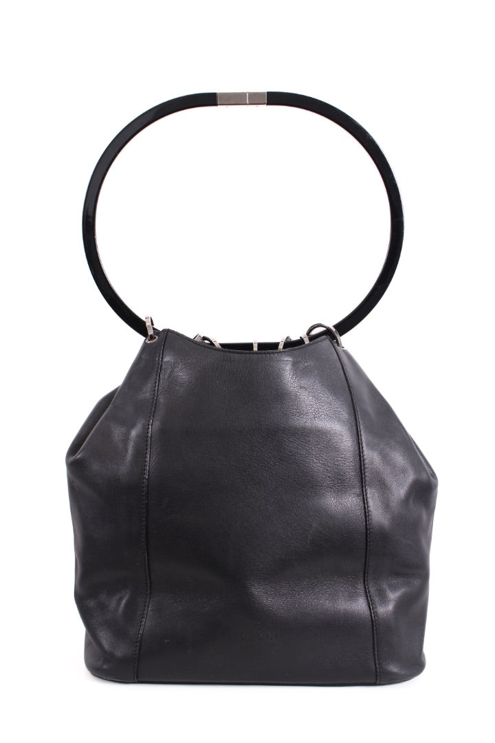 Gucci O Ring Handle Bag Black