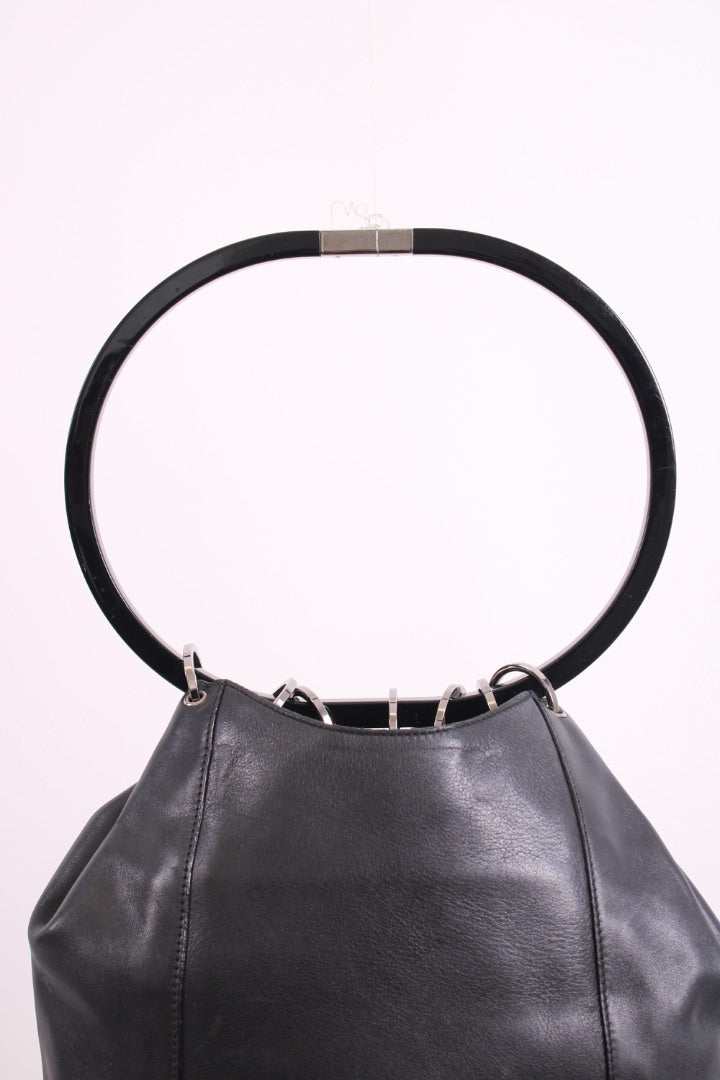 Gucci O Ring Handle Bag Black
