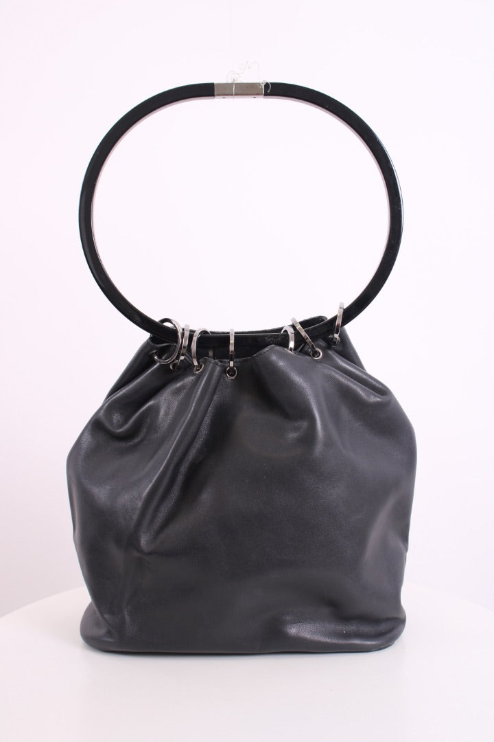 Gucci O Ring Handle Bag Black