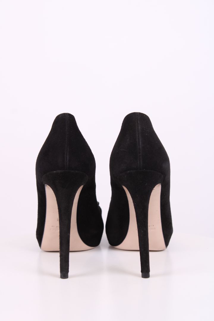 Miu Miu Studded cyrstal heeled pumps Black 39