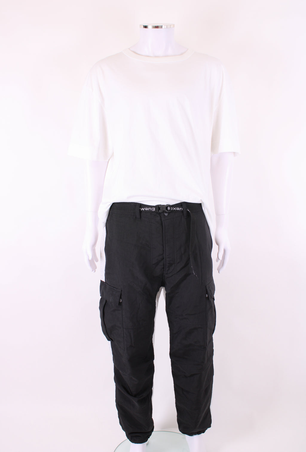 Alexander Wang Hybrid Nylon/ Jogger Cargo Trousers Black/ Grey L