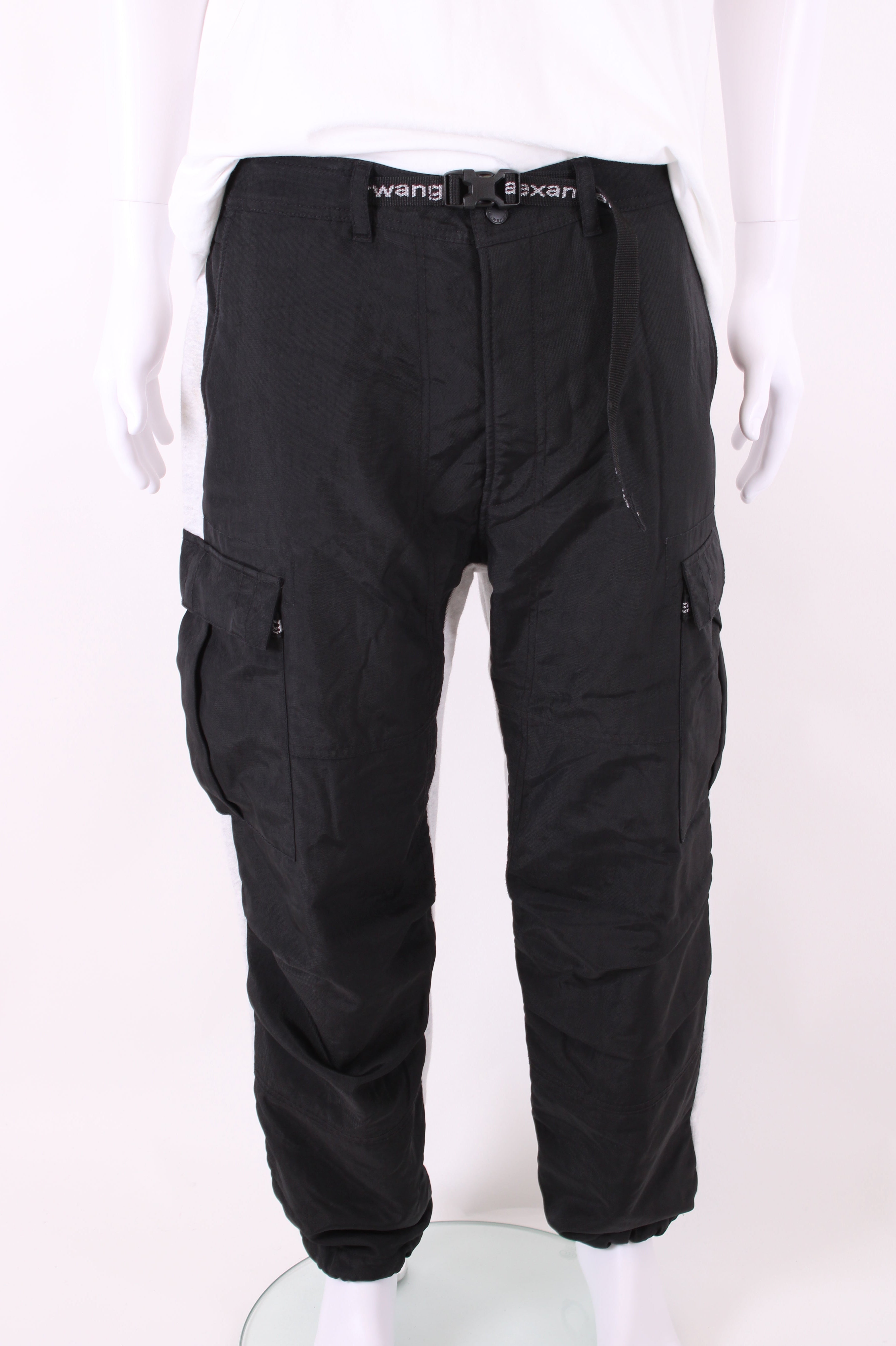 Alexander Wang Hybrid Nylon/ Jogger Cargo Trousers Black/ Grey L