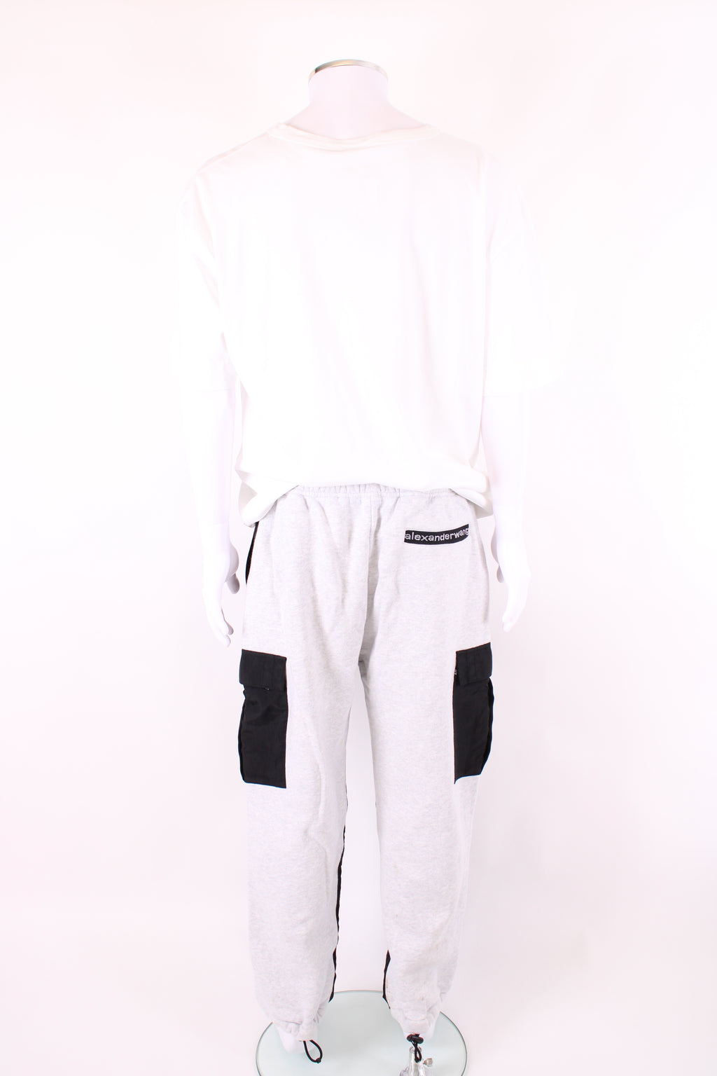 Alexander Wang Hybrid Nylon/ Jogger Cargo Trousers Black/ Grey L