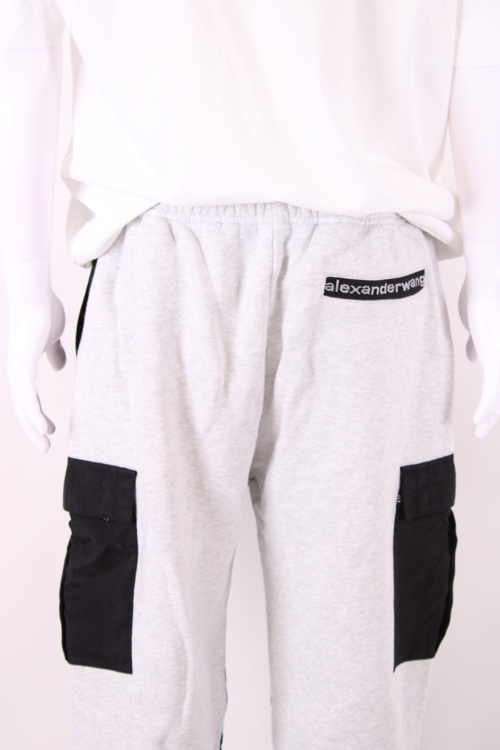 Alexander Wang Hybrid Nylon/ Jogger Cargo Trousers Black/ Grey L