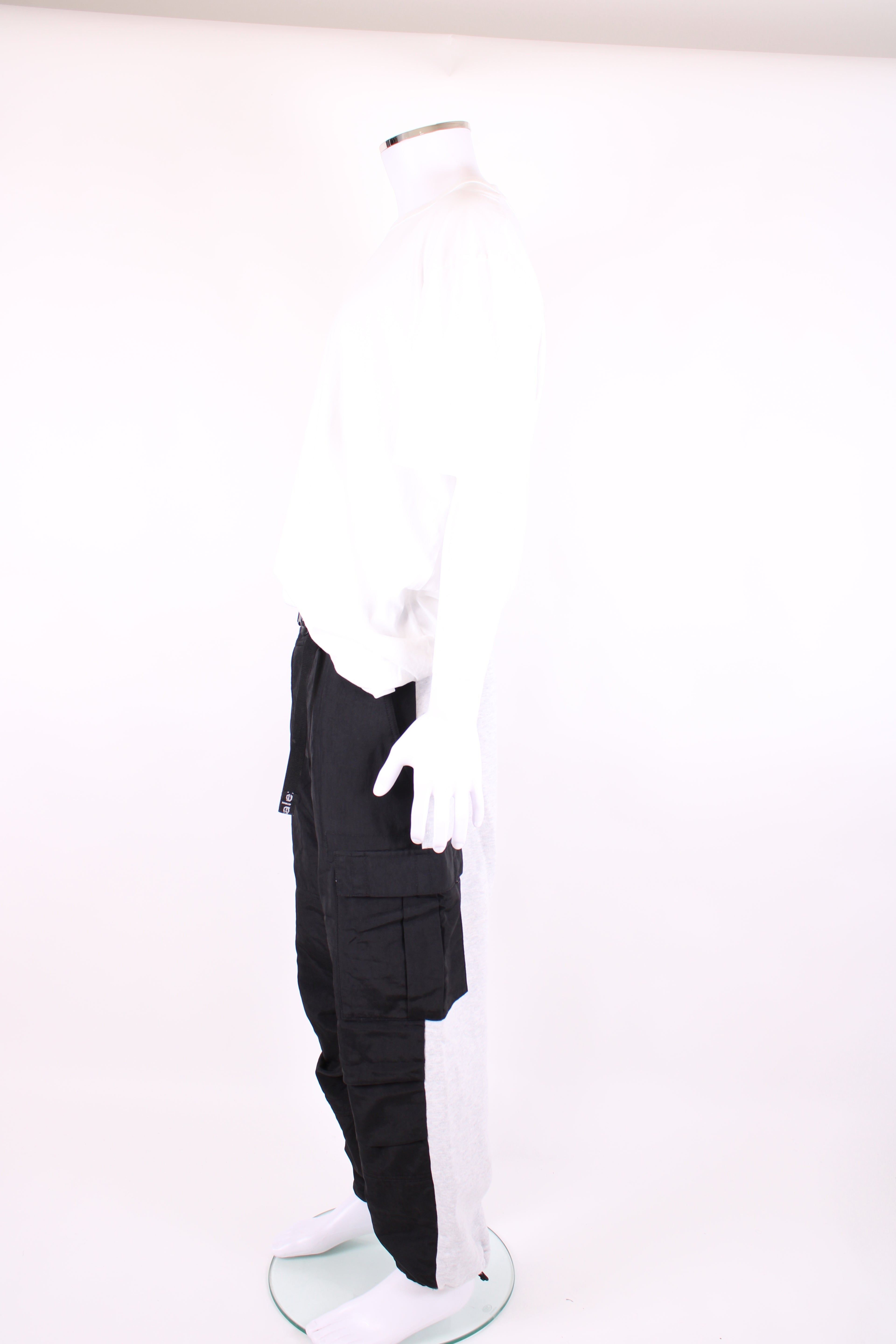 Alexander Wang Hybrid Nylon/ Jogger Cargo Trousers Black/ Grey L