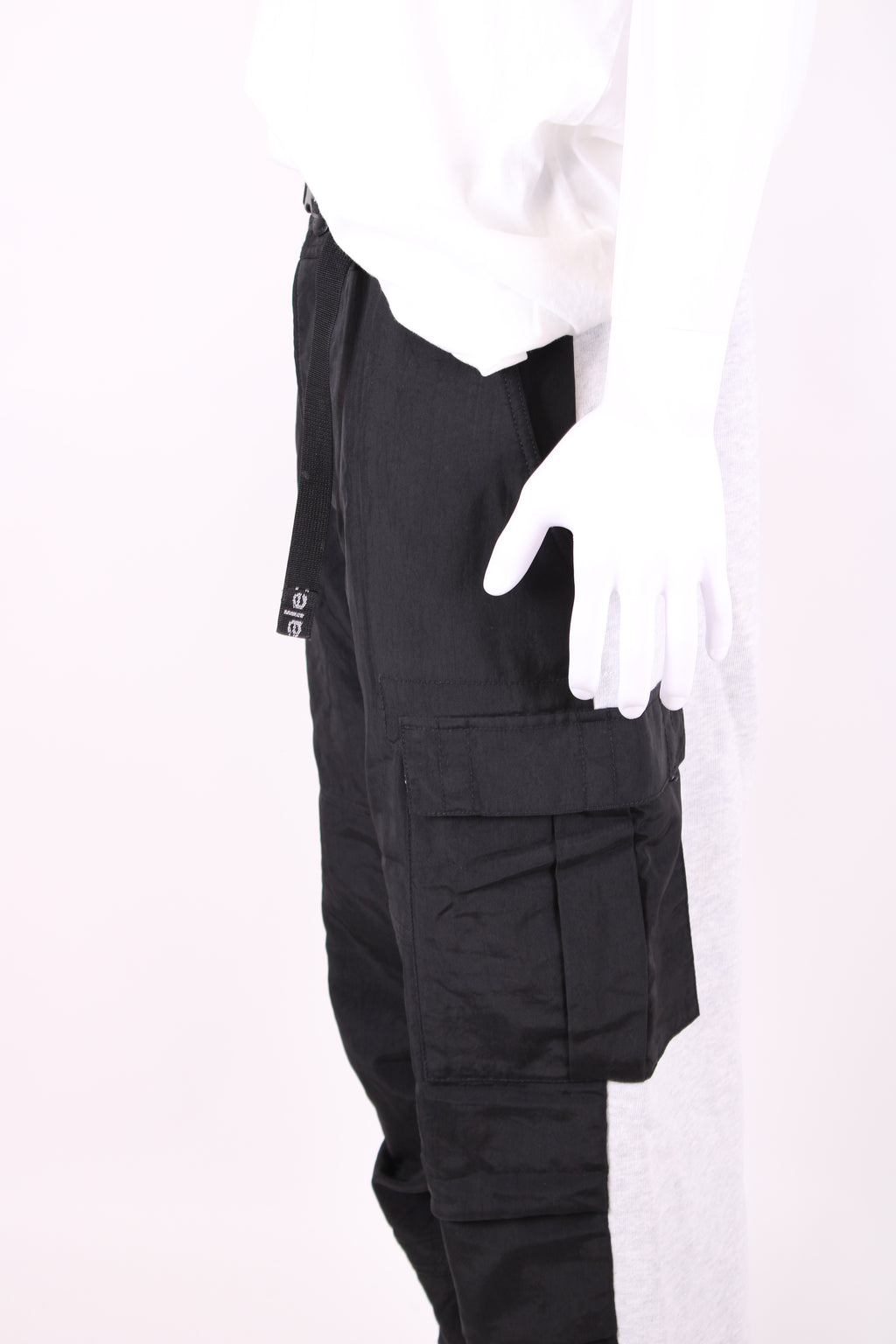 Alexander Wang Hybrid Nylon/ Jogger Cargo Trousers Black/ Grey L