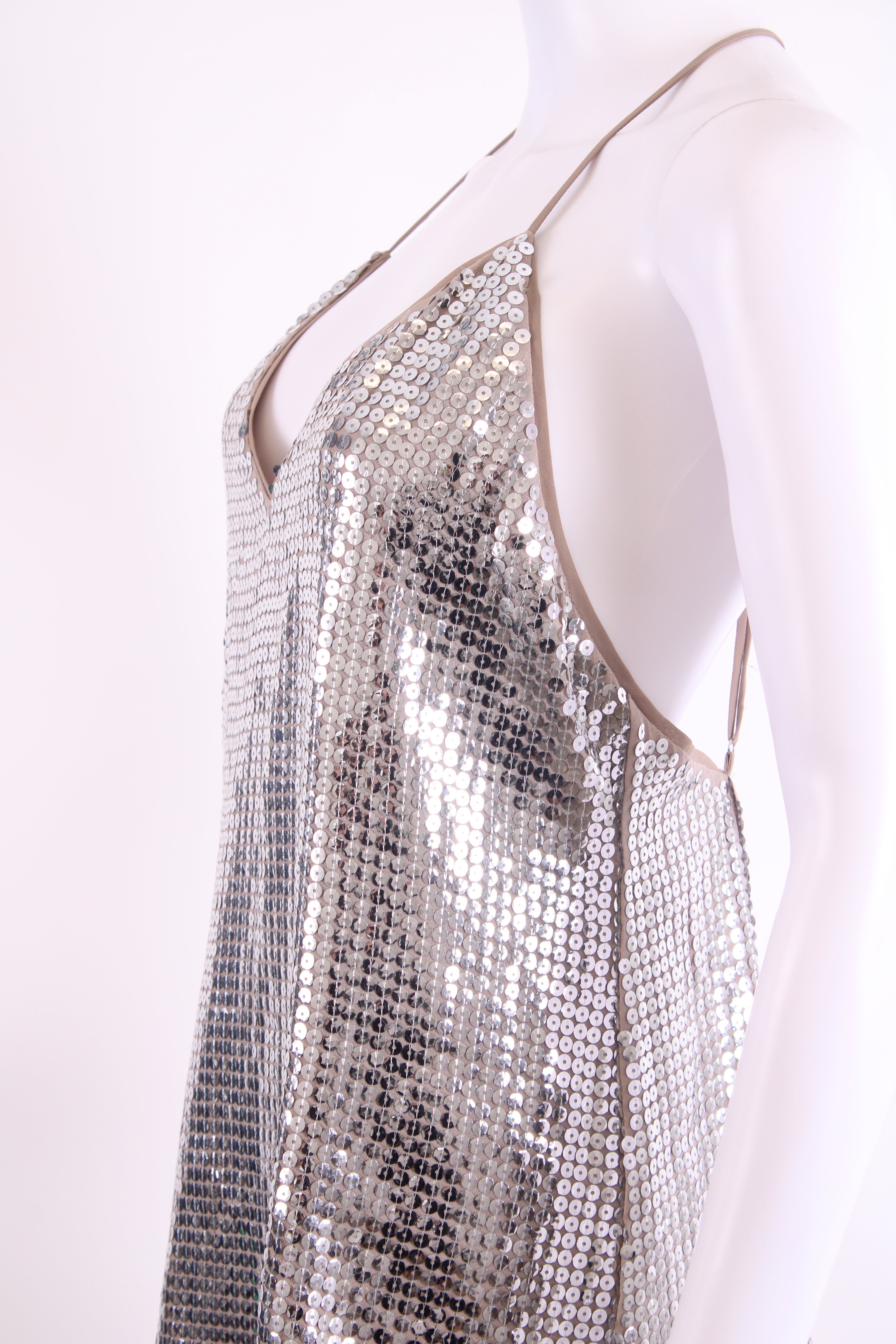 NBD S/S Sequin Dress Silver M