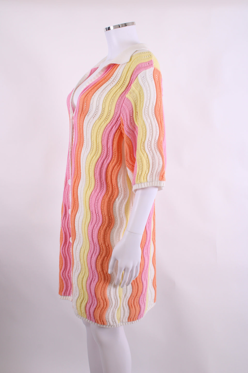 Steele S/S Polo Knit Dress Pink/ Orange O/S