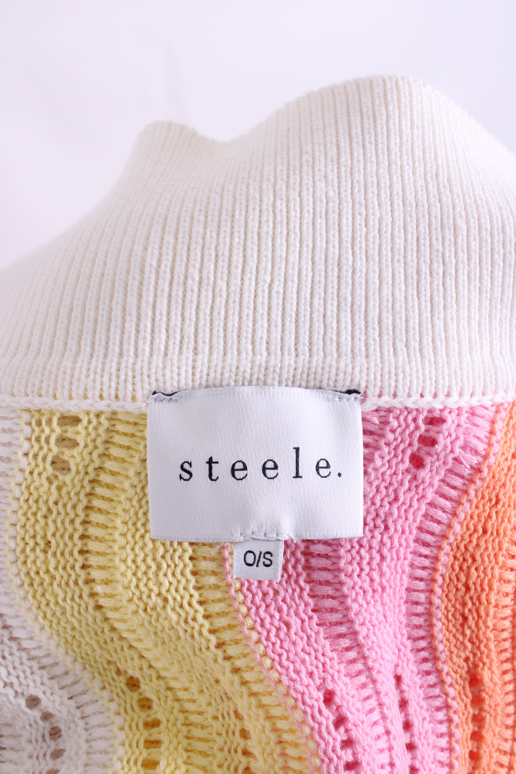 Steele S/S Polo Knit Dress Pink/ Orange O/S