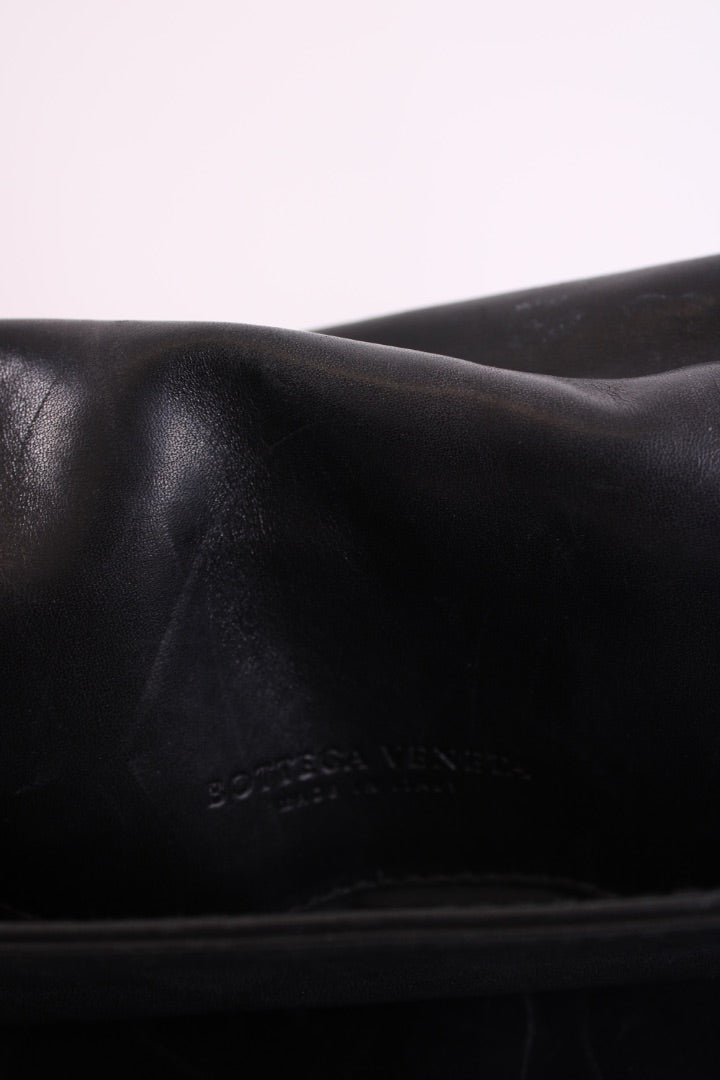 Bottega Veneta Nappa Intrecciato Briefcase Business Bag Black Leather