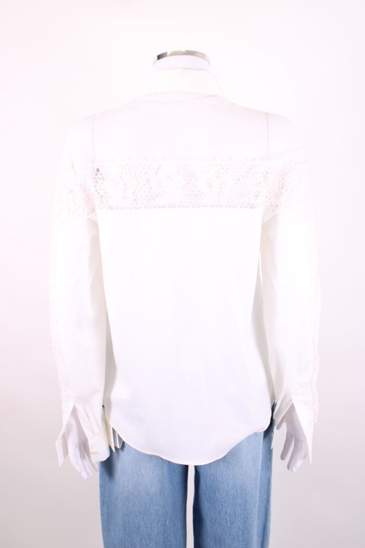 Red Valentino Lace top half Shirt White 44