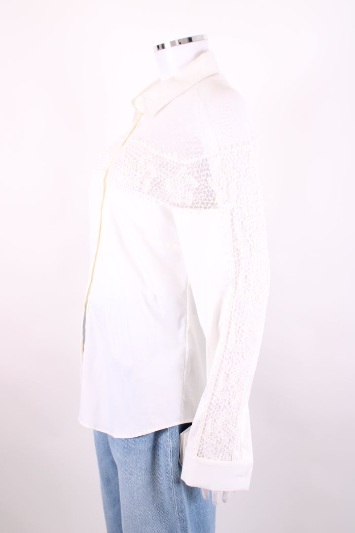 Red Valentino Lace top half Shirt White 44