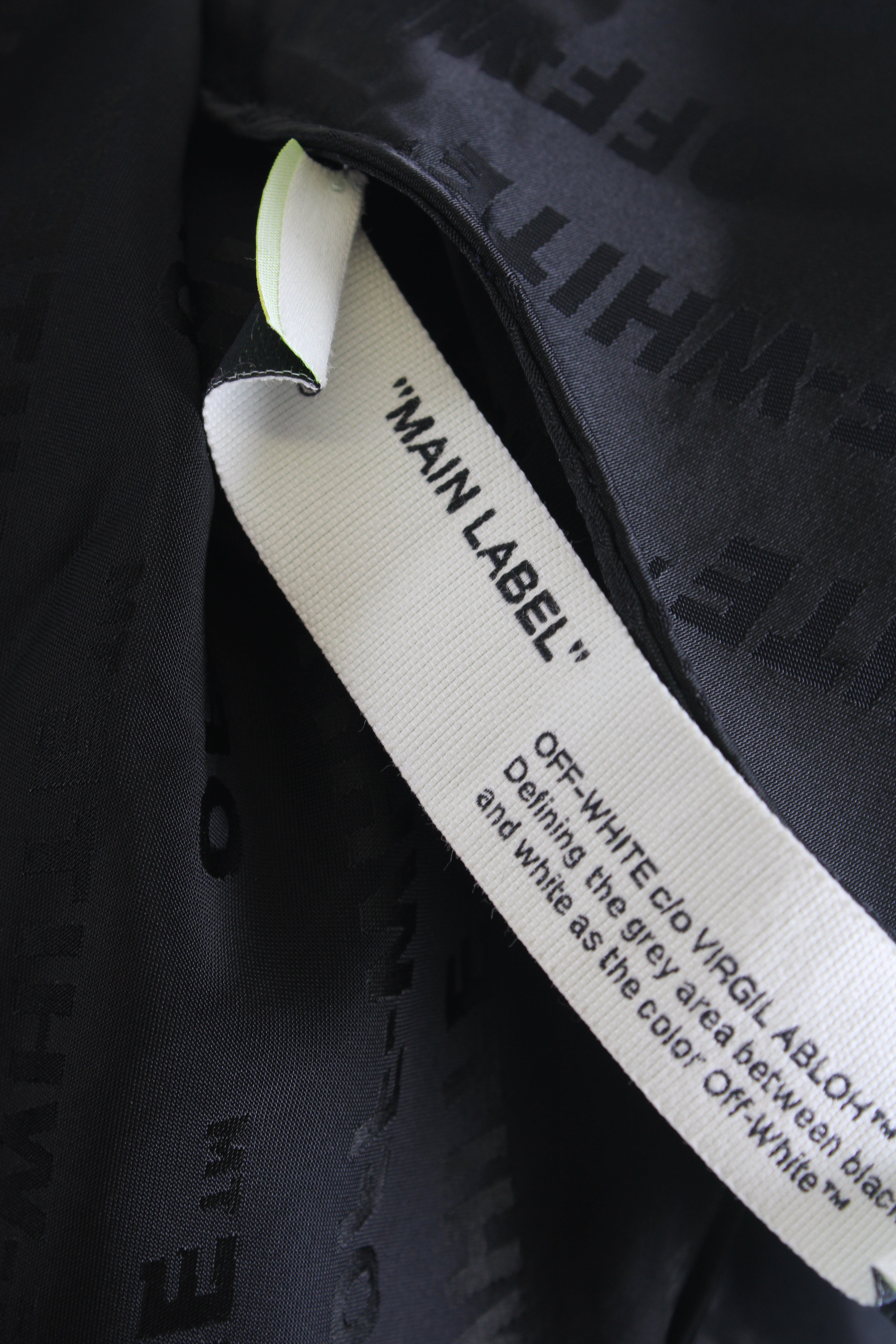 Off White L/S Monogram Wrap Dress Black 10