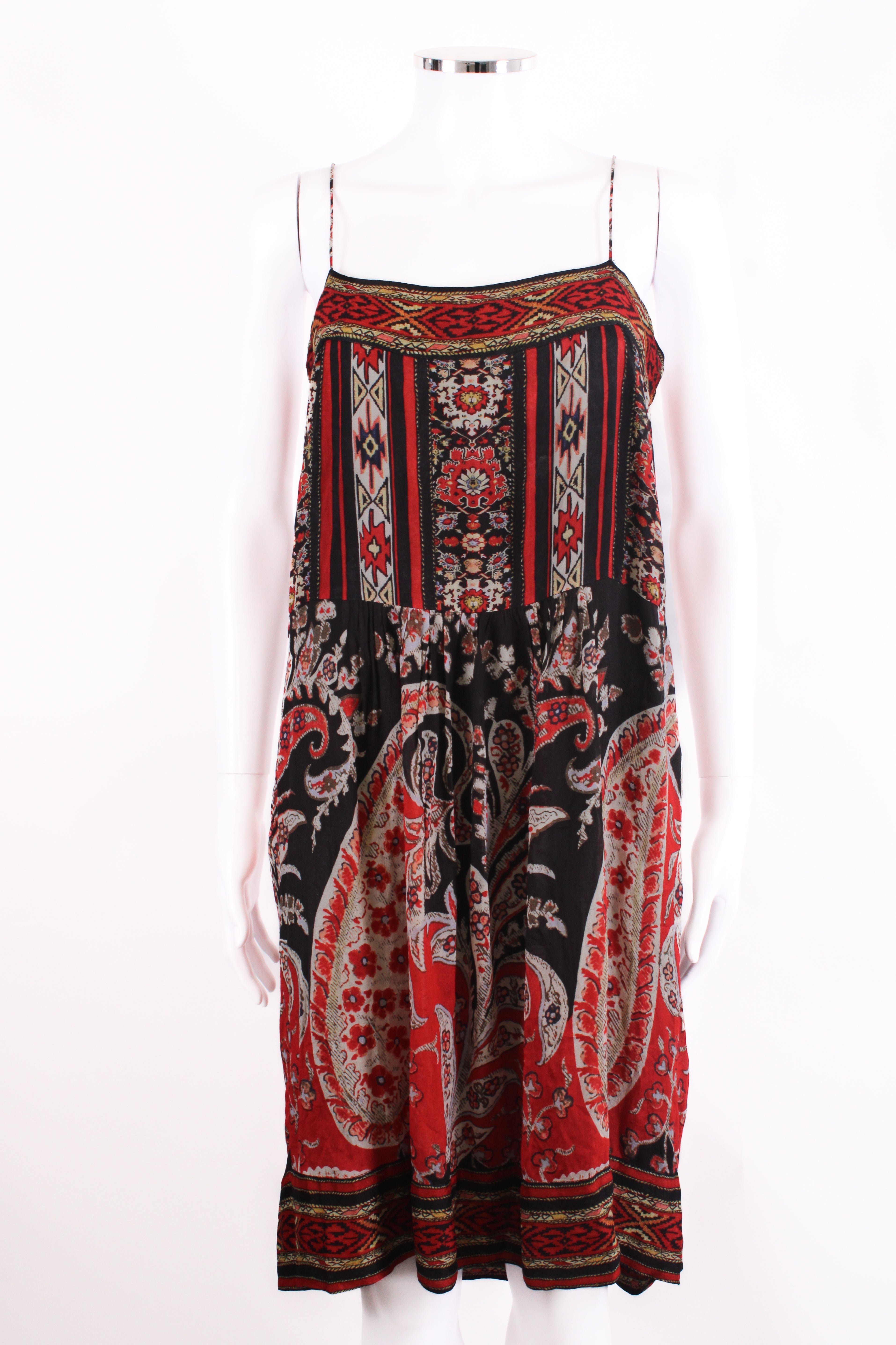 Isabel Marant Etoile S/S Print Tunic Dress Red/ Black S