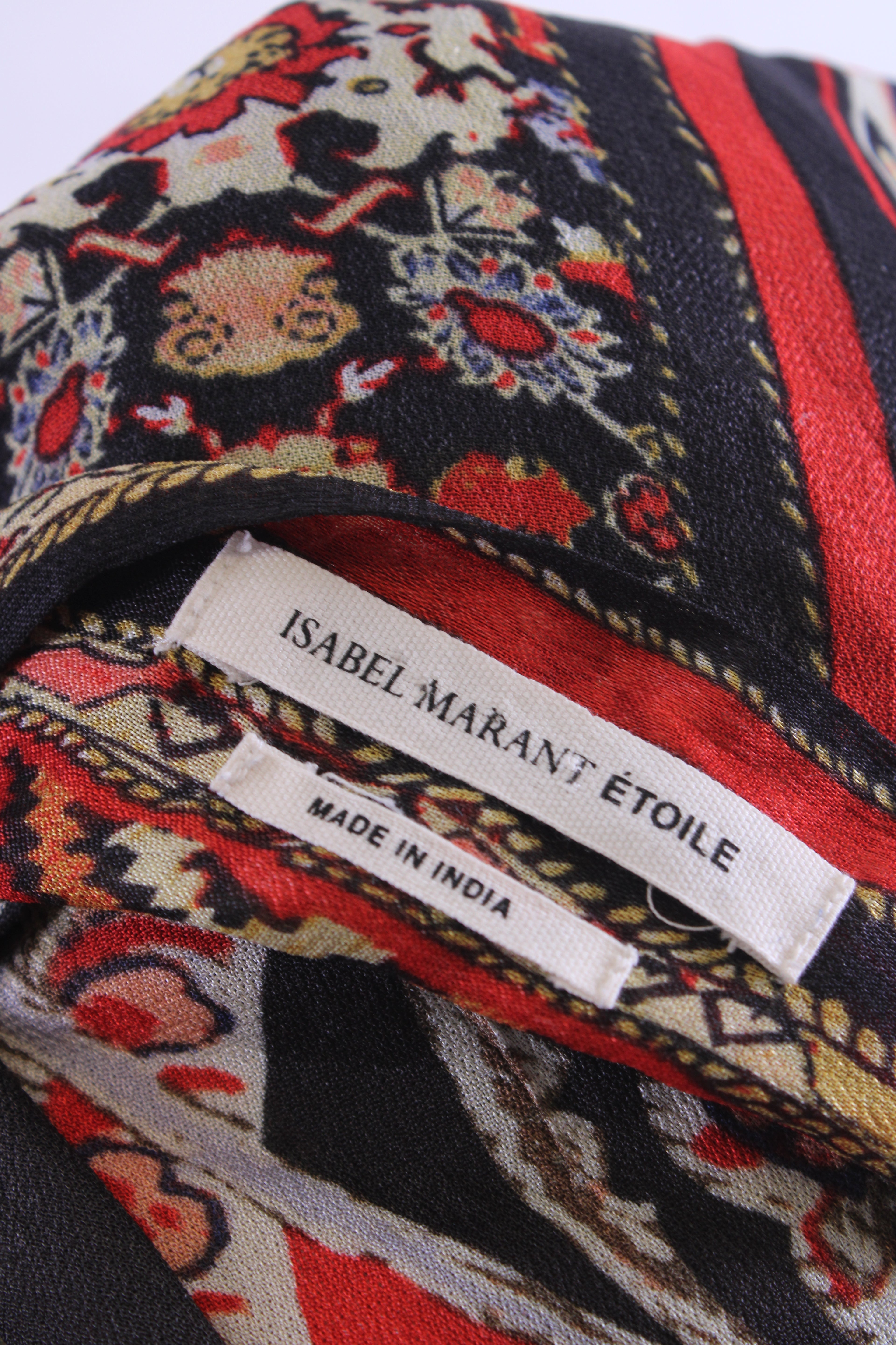 Isabel Marant Etoile S/S Print Tunic Dress Red/ Black S