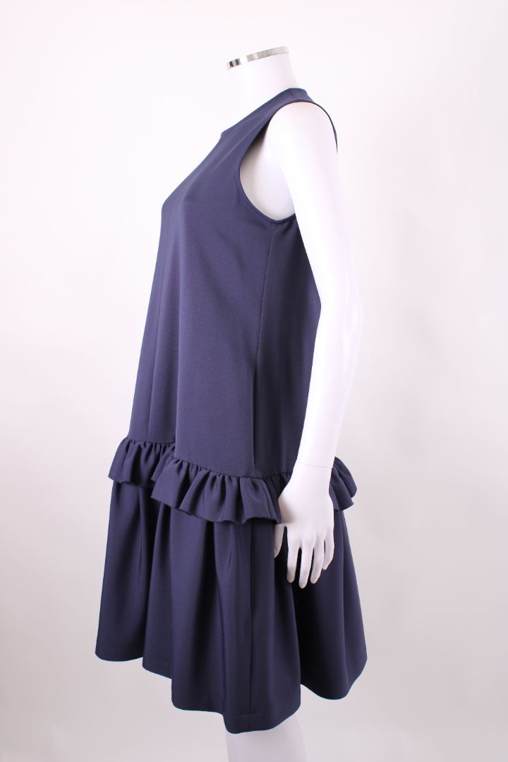 VVB Victoria Beckham S/S Ruffle Dress Navy 8