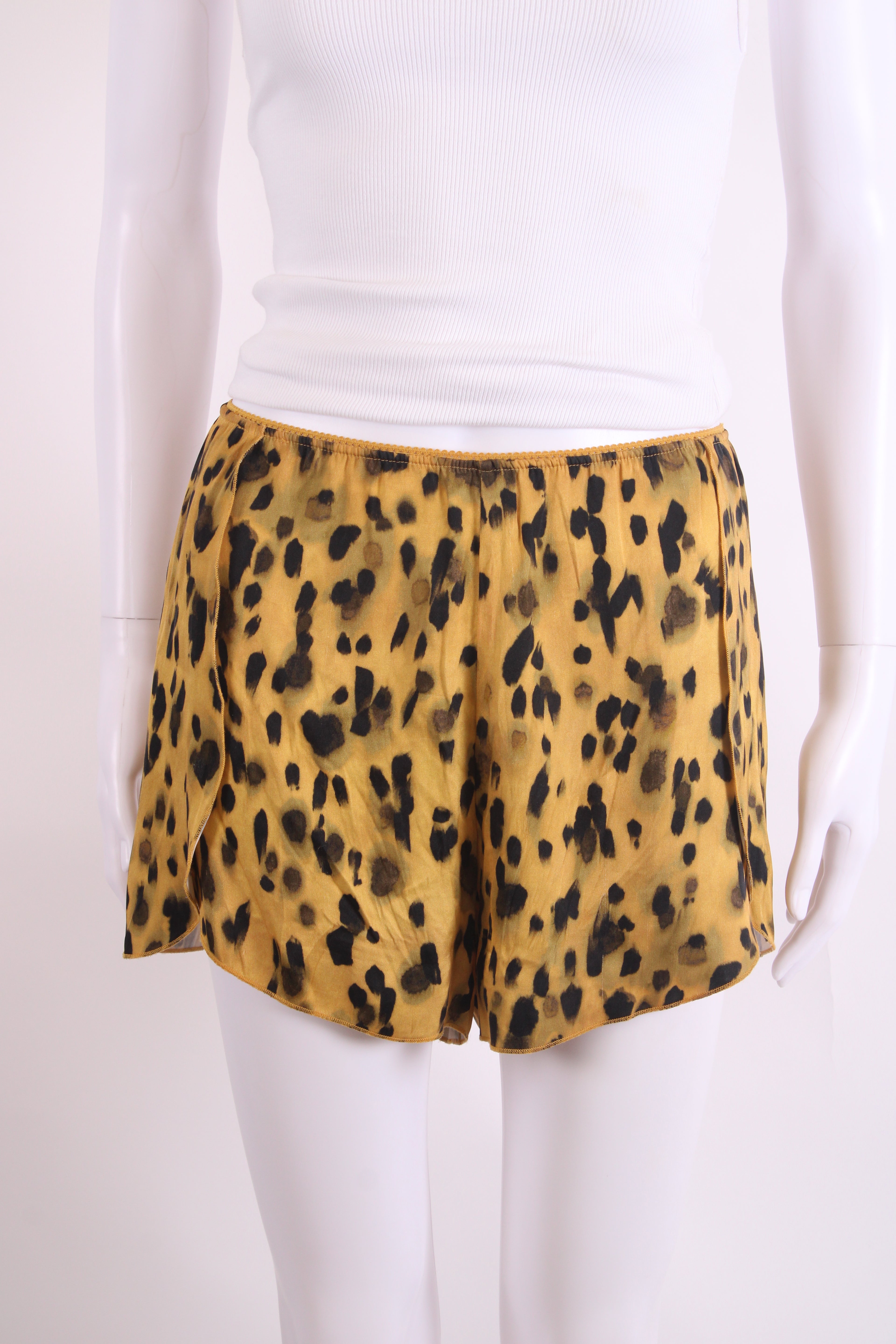 Anine Bing Split Side Shorts Leopard Print S