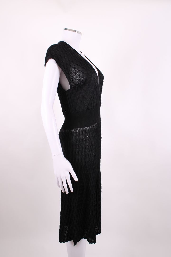 Missoni V-neck Knitted Dress Black 14