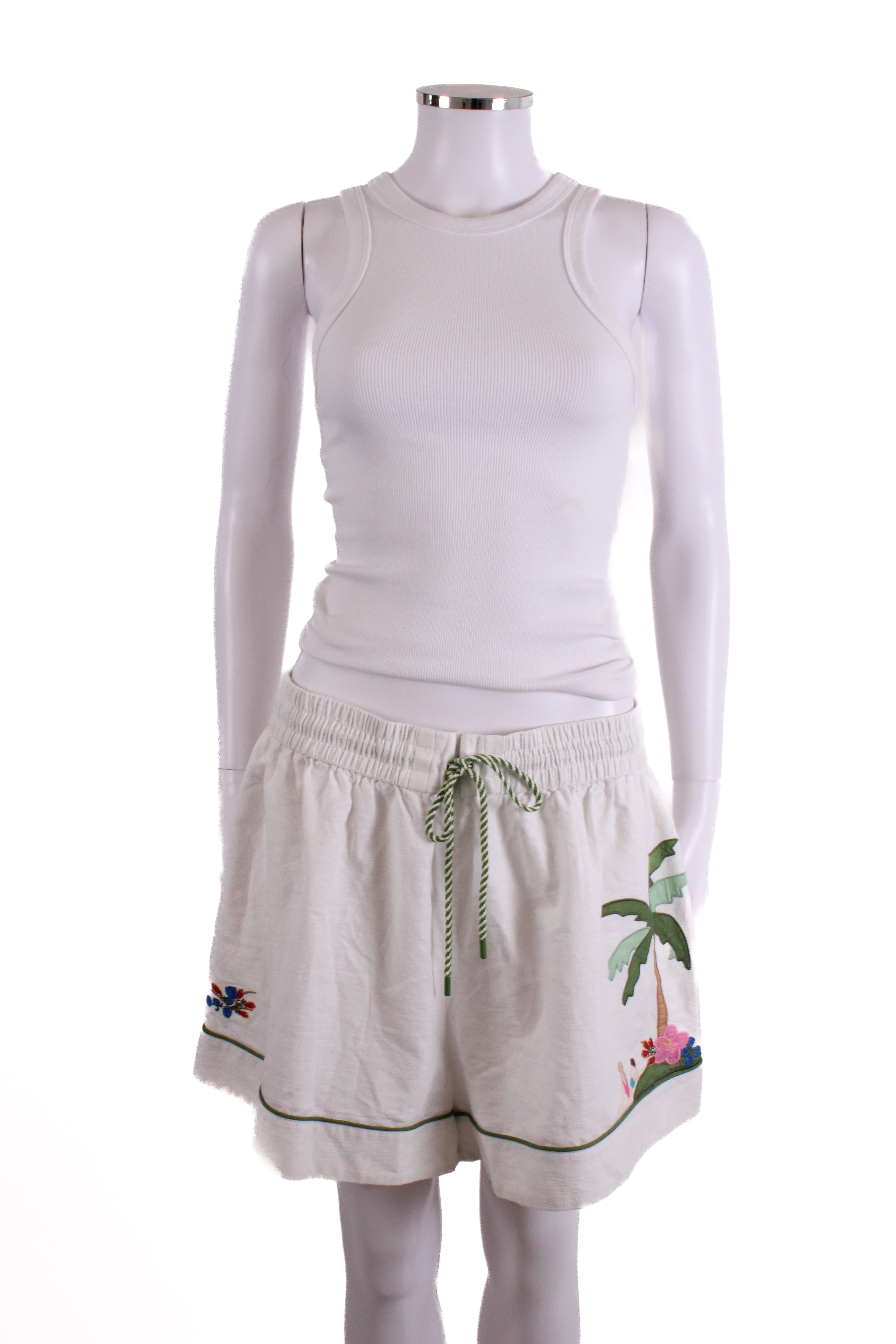 Zimmermann Palm Tree Shorts White 16