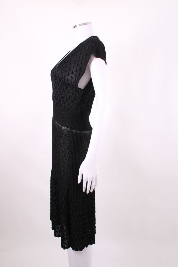 Missoni V-neck Knitted Dress Black 14