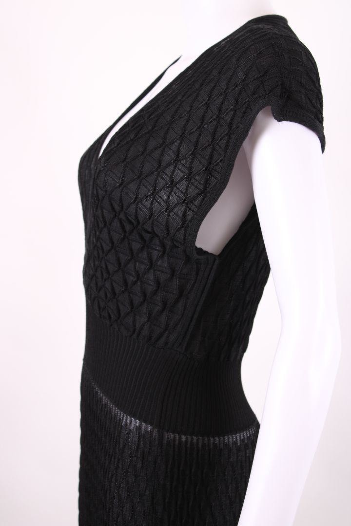 Missoni V-neck Knitted Dress Black 14