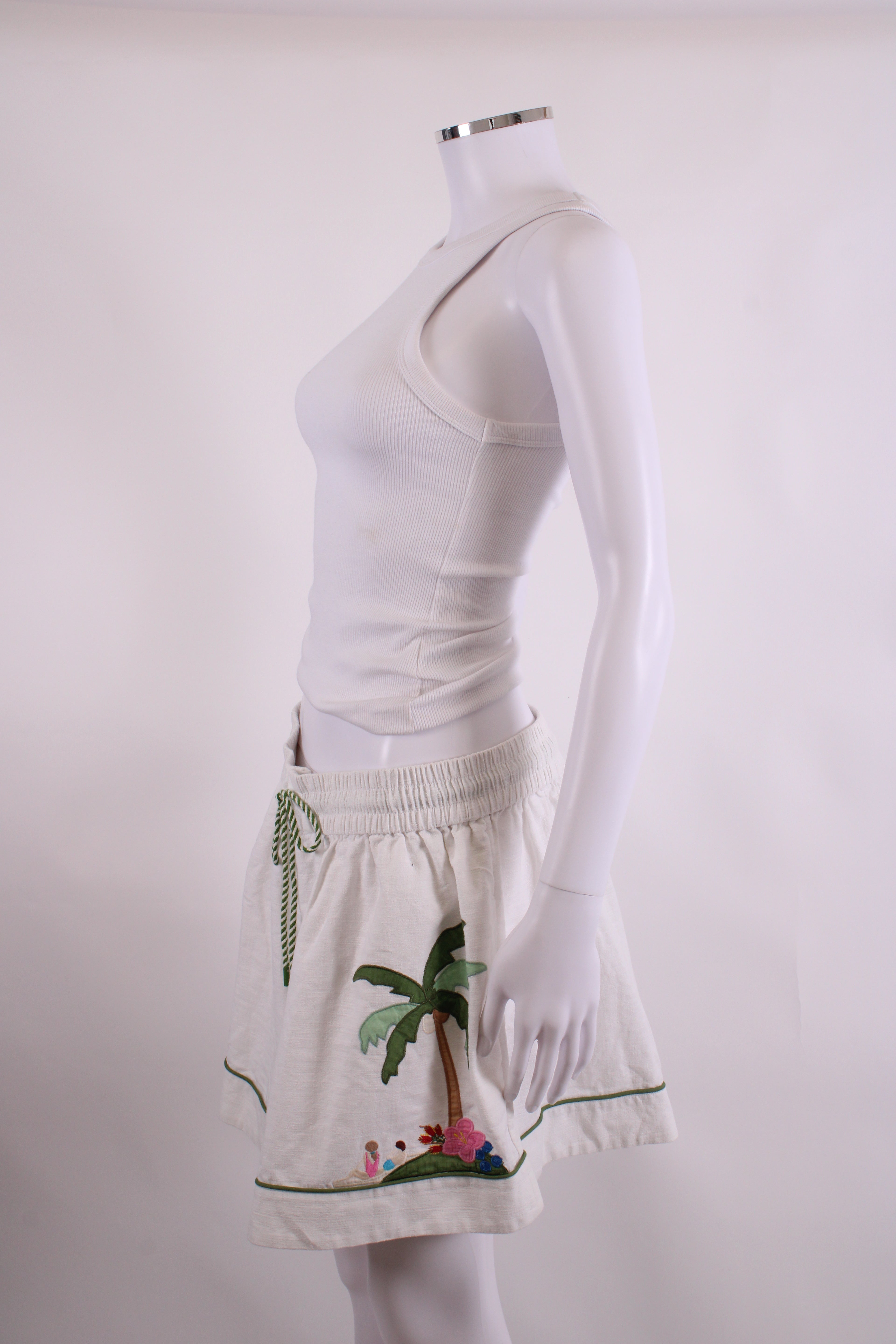Zimmermann Palm Tree Shorts White 16