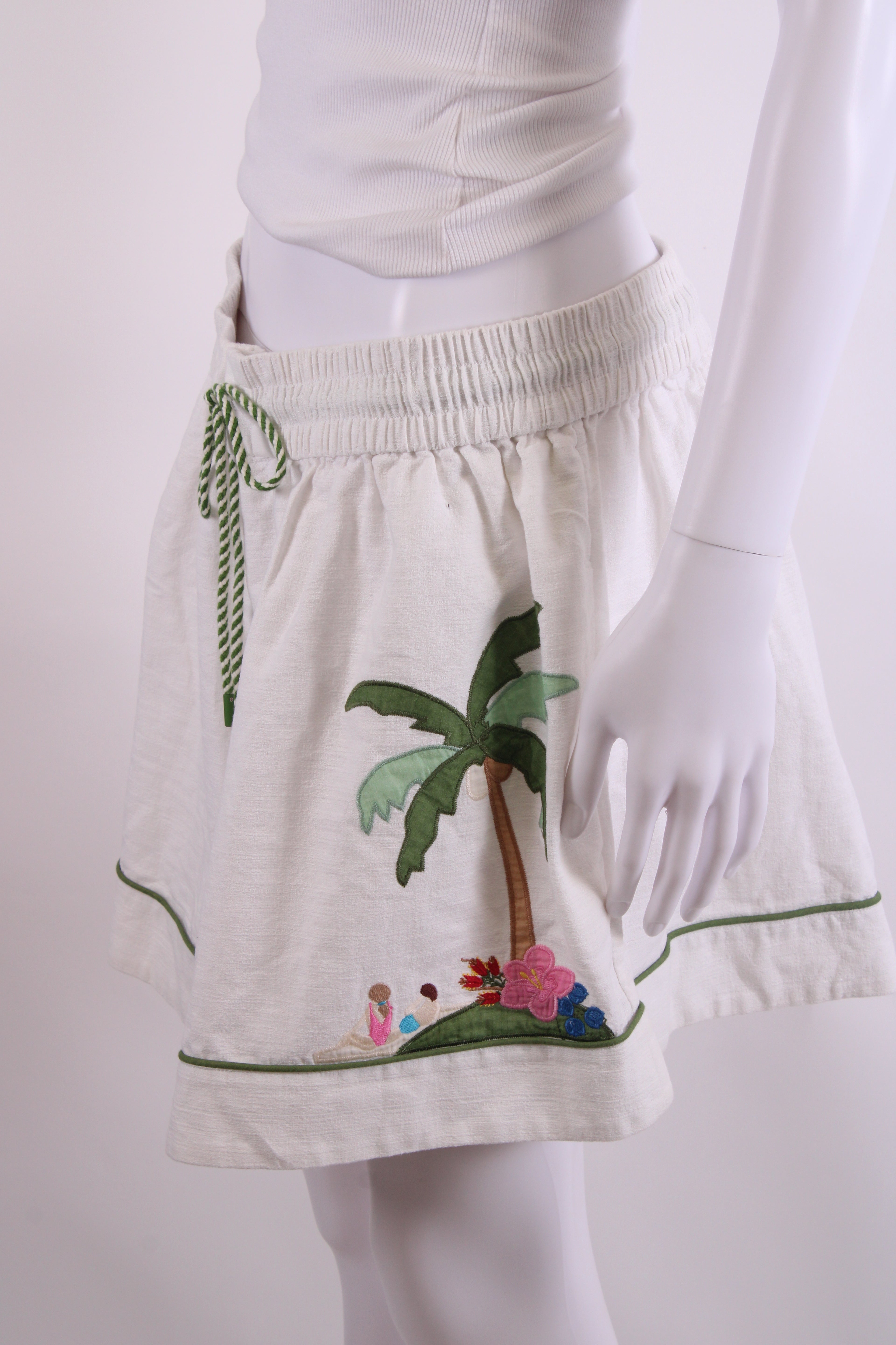 Zimmermann Palm Tree Shorts White 16