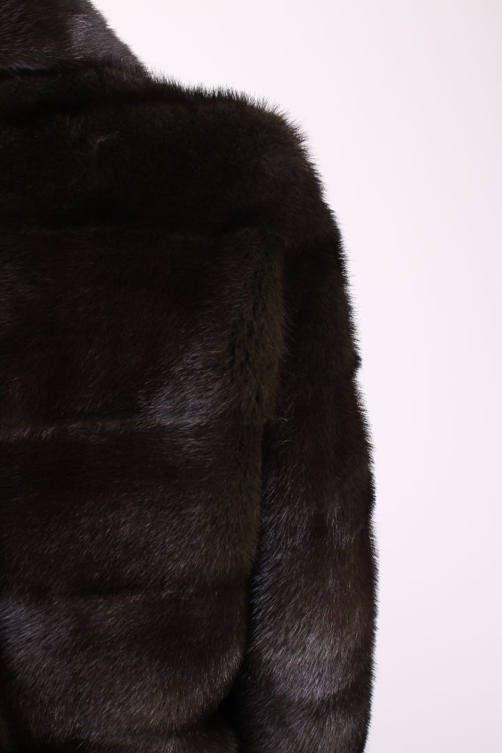 Yves Salomon Mink Bomber Green M