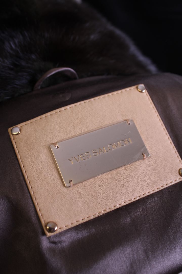 Yves Salomon Mink Bomber Green M