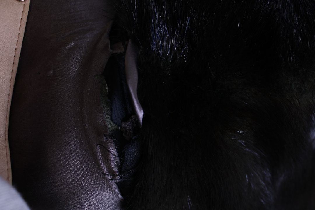 Yves Salomon Mink Bomber Green M