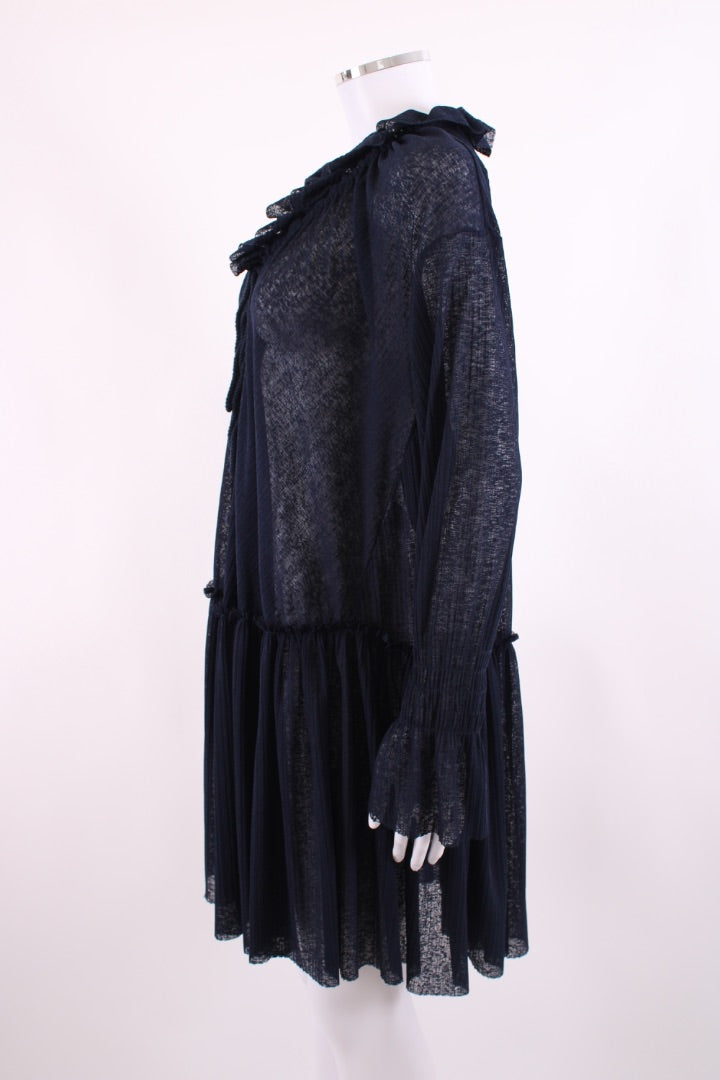 See By Chloe L/S Tunic Dress Navy S