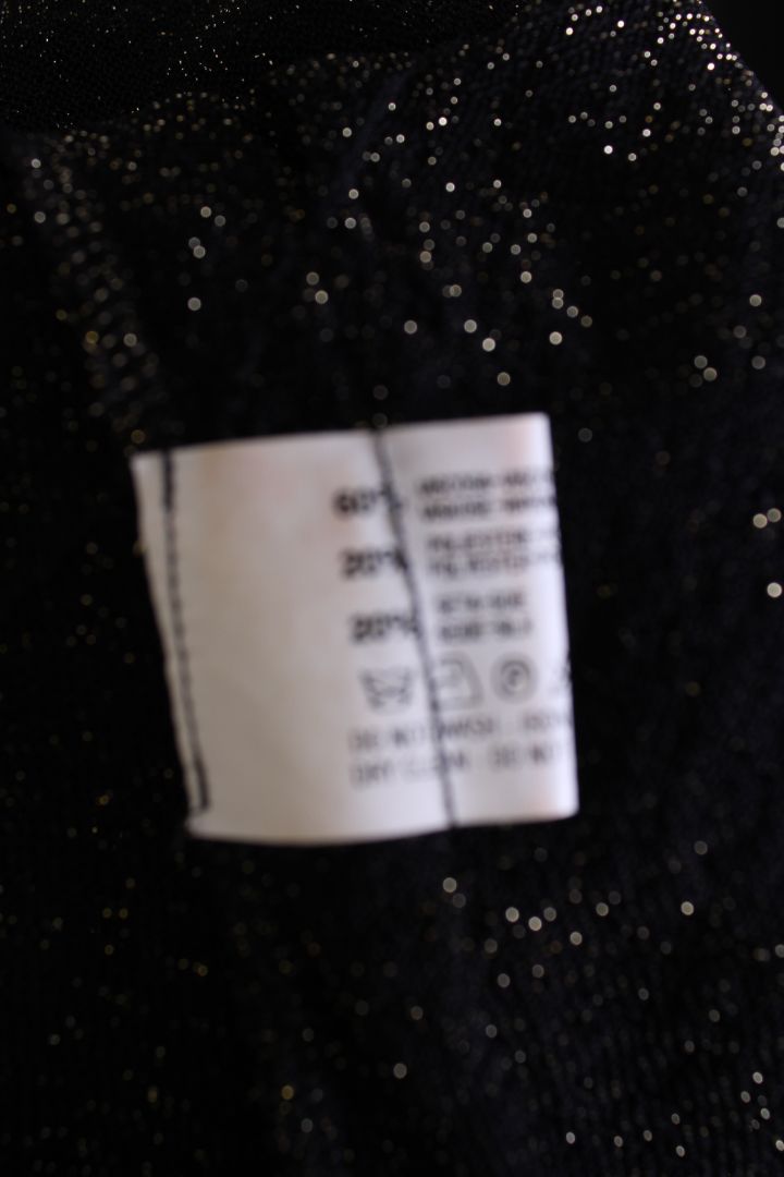 Roberto Cavalli L/S Mesh Ripped Top A/W 2001 Black/ Gold XS