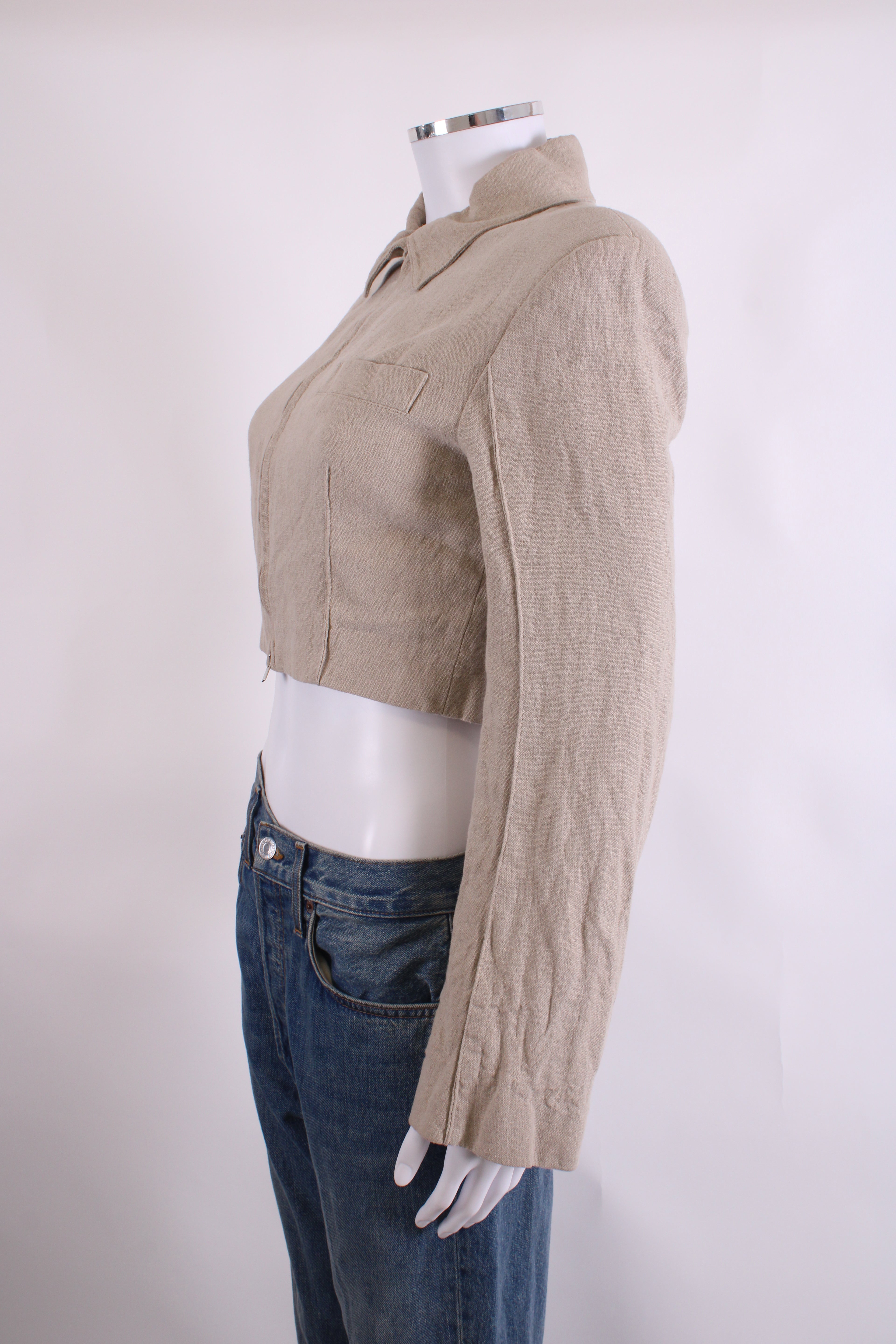 Jacquemus Cropped Blazer Beige 8